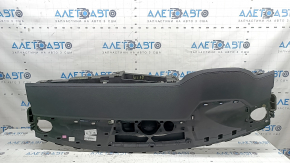 Торпедо передня панель з Airbag Audi A6 C8 19-25 без проекції, чорна з темно-сірим, надрив