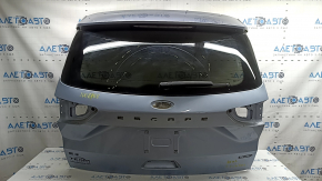 Дверь багажника голая со стеклом Ford Escape MK4 20-22 синий GP, со спойлером, стоп-сигналом, трапецией, поводком и заглушкой поводка дворника, царапины на стекле, тычка, треснут поводок дворника
