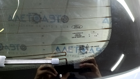 Дверь багажника голая со стеклом Ford Escape MK4 20-22 синий GP, со спойлером, стоп-сигналом, трапецией, поводком и заглушкой поводка дворника, царапины на стекле, тычка, треснут поводок дворника