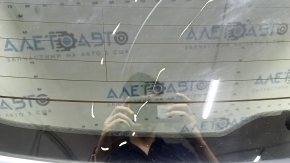 Дверь багажника голая со стеклом Ford Escape MK4 20-22 синий GP, со спойлером, стоп-сигналом, трапецией, поводком и заглушкой поводка дворника, царапины на стекле, тычка, треснут поводок дворника