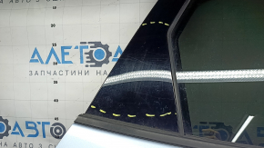 Двері в зборі задні права Ford Escape MK4 20-26 синій GP, верхній хром молдинг, подряпини на накладках, затерті