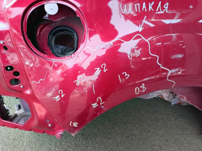 Четверть крыло задняя правая Ford C-max MK2 13-18 отпилена с центральной стойкой, красная, ржавая, после ремонта, тычки
