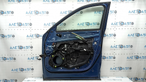 Дверь в сборе передняя правая Mazda CX-5 17-25 keyless, триплекс, синий 45B, тычки, царапины на накладке