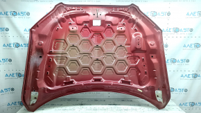 Капот голый Lincoln MKZ 17-20 алюминий, красный RR, сколы