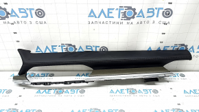 Накладка передньої панелі центральна Mazda CX-5 21-25 чорна шкіра під 10.3" дисплей, вставка під дерево, подряпини