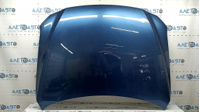 Капот голый Mazda CX-5 17-25 сталь, синий 45B, в пленке, вмятины, тычка, отклеился усилитель