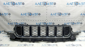 Решетка радиатора grill в сборе Jeep Grand Cherokee WL 21-26 тип 1, черный глянец, хром