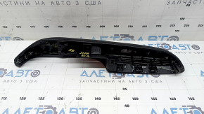 Підлокітник обшивки дверей картки задньої правої Jeep Grand Cherokee WL 22-24 верхня, шкіра наппа, чорна