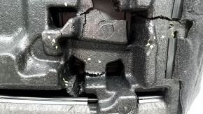 Подушка заднего ряда сидений 2 ряд Jeep Grand Cherokee WL 22-24 кожа черная серая строчка, с подогревом, треснут пенопласт, под химчистку, отсутствует фрагмент пенопласта