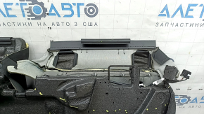 Подушка заднего ряда сидений 2 ряд Jeep Grand Cherokee WL 22-24 кожа черная серая строчка, с подогревом, треснут пенопласт, под химчистку, отсутствует фрагмент пенопласта