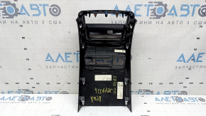 Накладка центральної консолі задня Jeep Grand Cherokee WL 22-26 чорна під USB Hub та кнопки підігріву заднього ряду, 2 частини, подряпини, скол