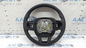 Руль голый Jeep Grand Cherokee WL 21-24 кожа черная с подогревом, серая строчка, с задней накладкой и пластиной сигнала, под чистку, царапины