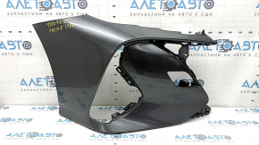 Бампер передний голый правый Toyota Prius 50 Prime 17-22 без парктроников, графит, царапины, трещина