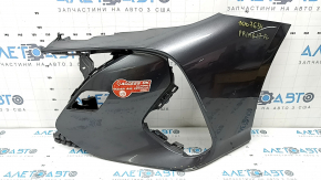 Бампер передний голый левый Toyota Prius 50 Prime 17-22 без парктроников, графит, царапины, трещина