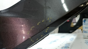 Бампер задний голый Toyota Prius 50 Prime 17-22 без парктроников, графит, примят, царапины, трещины, надломаны крепления