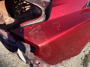 Четверть крыло задняя правая Lincoln MKZ 13-20 на кузове, красная, вмятины, тычки, надорвана по шву, не заводское отверстие