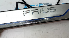 Комплект накладок порогу зовнішніх PRIUS Toyota Prius 50 16-22 хром, з підсвічуванням, подряпини