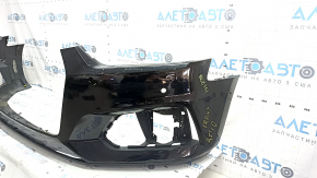 Бампер передний голый Audi A5 F5 18-19 под парктроники, без заглушки, черный, царапины, надломаны крепления