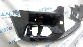 Бампер передний голый Audi A5 F5 18-19 под парктроники, без заглушки, черный, царапины, надломаны крепления