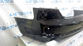 Бампер задний голый Audi A5 F5 18-19 под парктроники, черный, без заглушки, треснуто крепление, царапины