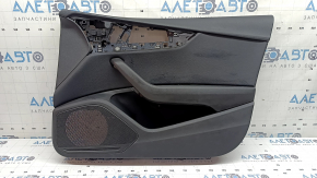 Обшивка дверей картка передня права Audi A5 F5 18-19 5D чорна, вставка чорна шкіра, підлокітник шкіра чорна, подряпини, під хімчистку
