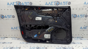 Обшивка дверей картка передня права Audi A5 F5 18-19 5D чорна, вставка чорна шкіра, підлокітник шкіра чорна, подряпини, під хімчистку