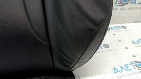 Обшивка спинки водительского сиденья Toyota Prius 50 Prime 17-18 подогрев, кожа черная, примята, потерта