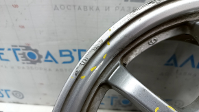 Диск колесный R15x6.5J ET40 Toyota Prius 50 Prime 17-22 оттенок серебро, бордюрка