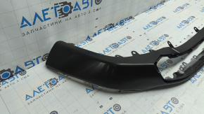 Губа переднего бампера Toyota Rav4 19-24 под накладку, черный глянец