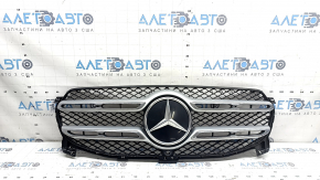Решетка радиатора в сборе grill Mercedes W167 GLE 20-23 под радар и камеру, с эмблемой, сколы, потерта