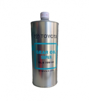 Масло трансмиссионное Toyota hypoid super 75w-90 gl-5, 1л, синтетик