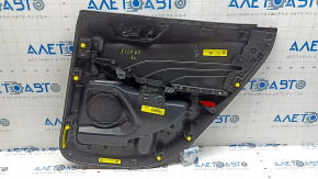 Обшивка дверей картка ззаду ліва Ford Escape MK4 23-26 чорна, підлокітник шкіра чорна, з ручкою, потертості, подряпини