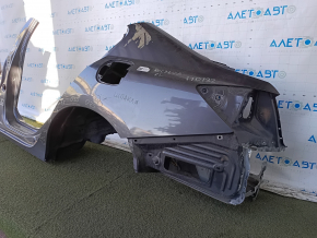Четверть крыло задняя левая Honda Accord 13-17 отпилена с центральной стойкой, графит, после ремонта, вмятинка