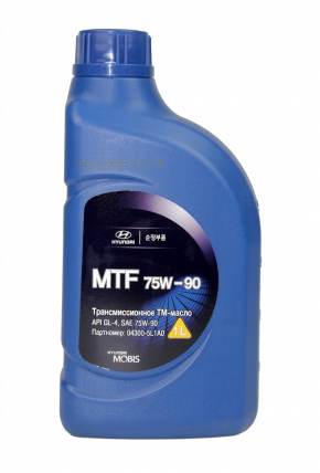 Масло трансмиссионное Hyundai МКПП 75w-90 gl-3/4, 1л, синтетик