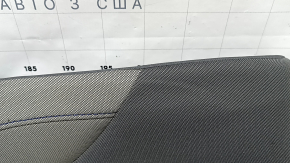 Спинка заднего ряда сидений 2 ряд левая Subaru Forester 25-26 ткань темно-серая + светло-серая, синяя строчка, под чистку, примята