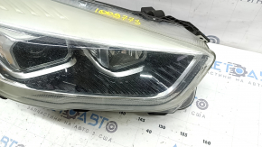 Фара передняя правая в сборе Ford Escape MK3 17-19 рест ксенон+led светлая, под полировку, царапины, паутинка
