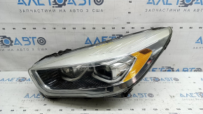 Фара передняя левая в сборе Ford Escape MK3 17-19 рест ксенон+led светлая, под полировку, царапины, паутинка