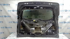 Дверь багажника голая со стеклом Ford Escape MK3 17-19 рест, черный G1, с трапецией и поводком заднего дворника, царапины на стекле