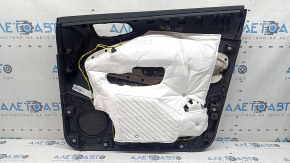 Обшивка двери карточка передняя левая Ford Escape MK3 17-19 рест, черная, подлокотник кожа, царапины