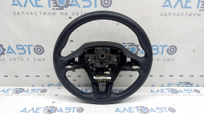 Руль голый Ford Escape MK3 17-19 рест, кожа черная, подогрев, без кнопок, царапины
