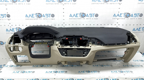 Торпедо передня панель з AIRBAG BMW X3 G01 18-21 шкіра, чорно-бежева OYSTER, без проекції, вм'ятини