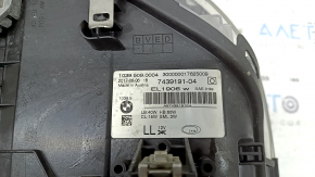 Фара передняя левая в сборе BMW 5 G30 17-20 LED Corona Rings S524A с креплением, под полировку, желтит LED