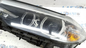 Фара передняя левая в сборе BMW 5 G30 17-20 LED Corona Rings S524A с креплением, под полировку, желтит LED