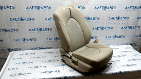 Сидіння пасажирське Toyota Camry v70 20-24 з airbag, механічне, з підігрівом, бежева тканина, сіра вставка, сіра строчка, під хімчистку, іржа на каркасі