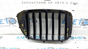 Решітка радіатора grill ліва BMW X3 G01 18-21 ніздря, хром обрамлення + сіра решітка, тички