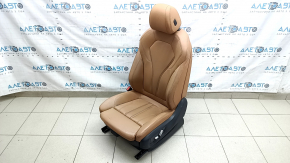 Сиденье водительское BMW 5 G30 17-20 с airbag, электрическое, подогрев, кожа Dakota, светло-коричневая, Sport, с подголовником, потерто, царапины