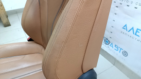 Сиденье водительское BMW 5 G30 17-20 с airbag, электрическое, подогрев, кожа Dakota, светло-коричневая, Sport, с подголовником, потерто, царапины