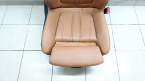 Сиденье пассажирское BMW 5 G30 17-20 с airbag, электрическое, подогрев, кожа Dakota, светло-коричневая, Sport, с подголовником, под химчистку