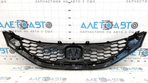 Решітка радіатора grill Honda Civic 13-15 чорна глянець, без молдингу