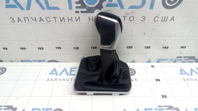 Ручка КПП VW Tiguan 18-24 тип 2, чорна шкіра, без накладки шифтера, подряпини